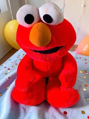 Vintage 1996 Tyco Sesame Street Elmo Plush – Large 22” Sesame Street Stuffed Toy